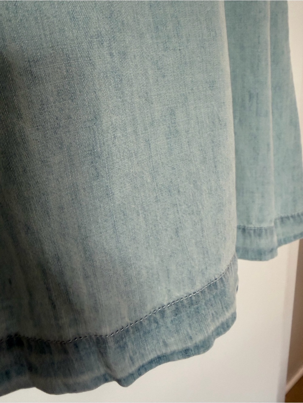 Faherty Light Blue Denim Shirt Dress - Picture 7 of 7